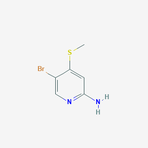 molecular formula C6H7BrN2S B2519554 5-溴-4-甲基硫基吡啶-2-胺 CAS No. 1857766-60-9