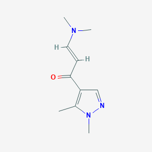 molecular formula C10H15N3O B2519555 (2E)-1-(1,5-Dimethyl-1H-pyrazol-4-yl)-3-(dimethylamino)prop-2-en-1-one CAS No. 1001500-19-1