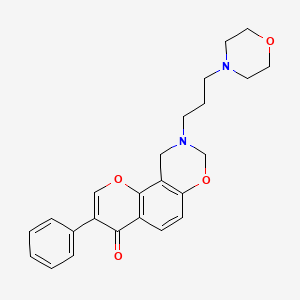 molecular formula C24H26N2O4 B2519559 9-(3-morpholinopropyl)-3-phenyl-9,10-dihydrochromeno[8,7-e][1,3]oxazin-4(8H)-one CAS No. 951963-30-7