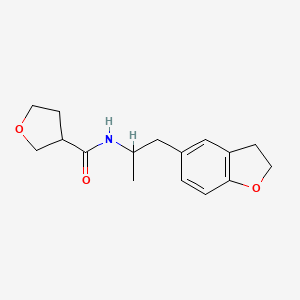 molecular formula C16H21NO3 B2519563 N-(1-(2,3-dihydrobenzofuran-5-yl)propan-2-yl)tetrahydrofuran-3-carboxamide CAS No. 2034350-14-4