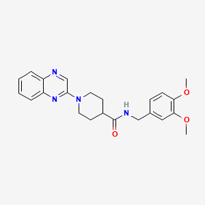 molecular formula C23H26N4O3 B2519564 N-(3,4-dimethoxybenzyl)-1-quinoxalin-2-ylpiperidine-4-carboxamide CAS No. 941898-90-4