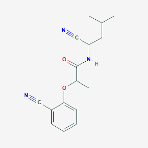 molecular formula C16H19N3O2 B2519567 N-(1-cyano-3-methylbutyl)-2-(2-cyanophenoxy)propanamide CAS No. 1333915-85-7