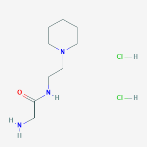 molecular formula C9H21Cl2N3O B2519569 2-氨基-N-[2-(哌啶-1-基)乙基]乙酰胺二盐酸盐 CAS No. 1909316-72-8