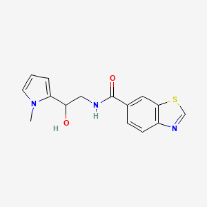 molecular formula C15H15N3O2S B2519582 N-(2-hydroxy-2-(1-methyl-1H-pyrrol-2-yl)ethyl)benzo[d]thiazole-6-carboxamide CAS No. 1788541-60-5