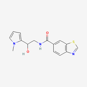 N-(2-hydroxy-2-(1-methyl-1H-pyrrol-2-yl)ethyl)benzo[d]thiazole-6-carboxamide