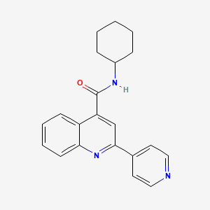 molecular formula C21H21N3O B2519585 N-cyclohexyl-2-(pyridin-4-yl)quinoline-4-carboxamide CAS No. 689269-17-8