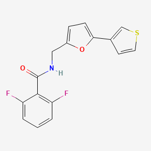 molecular formula C16H11F2NO2S B2519586 2,6-difluoro-N-((5-(thiophen-3-yl)furan-2-yl)methyl)benzamide CAS No. 2034492-60-7