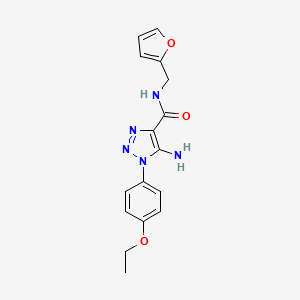 molecular formula C16H17N5O3 B2519590 5-amino-1-(4-ethoxyphenyl)-N-(furan-2-ylmethyl)-1H-1,2,3-triazole-4-carboxamide CAS No. 929835-73-4