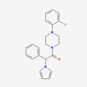 molecular formula C22H22FN3O B2519593 1-(4-(2-fluorophenyl)piperazin-1-yl)-2-phenyl-2-(1H-pyrrol-1-yl)ethanone CAS No. 1257546-91-0