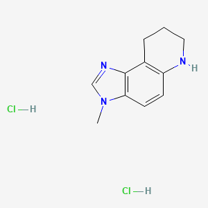 molecular formula C11H15Cl2N3 B2519600 3-methyl-3H,6H,7H,8H,9H-imidazo[4,5-f]quinoline dihydrochloride CAS No. 2171866-51-4