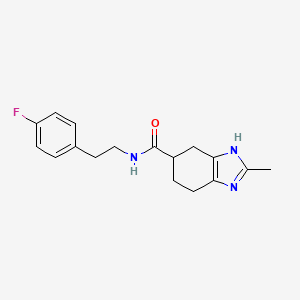 molecular formula C17H20FN3O B2519602 N-(4-氟苯乙基)-2-甲基-4,5,6,7-四氢-1H-苯并[d]咪唑-5-甲酰胺 CAS No. 2034505-06-9