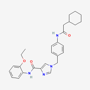 molecular formula C27H32N4O3 B2519604 1-(4-(2-cyclohexylacetamido)benzyl)-N-(2-ethoxyphenyl)-1H-imidazole-4-carboxamide CAS No. 1251709-62-2