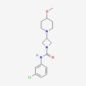 molecular formula C16H22ClN3O2 B2519607 N-(3-chlorophenyl)-3-(4-methoxypiperidin-1-yl)azetidine-1-carboxamide CAS No. 2034292-53-8