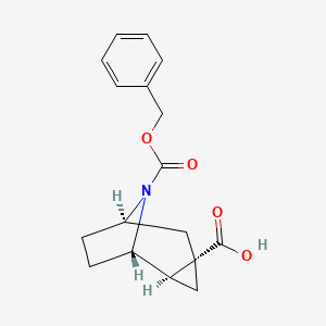 molecular formula C17H19NO4 B2519610 (1S,2R,4S,6R)-9-Phenylmethoxycarbonyl-9-azatricyclo[4.2.1.02,4]nonane-4-carboxylic acid CAS No. 2287237-10-7