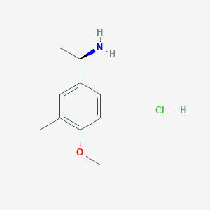 molecular formula C10H16ClNO B2519613 (R)-1-(4-Methoxy-3-methylphenyl)ethan-1-amine hydrochloride CAS No. 2137098-40-7