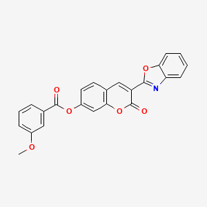 molecular formula C24H15NO6 B2519614 3-(benzo[d]oxazol-2-yl)-2-oxo-2H-chromen-7-yl 3-methoxybenzoate CAS No. 610760-30-0