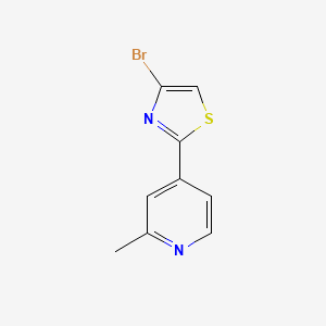 molecular formula C9H7BrN2S B2519673 4-溴-2-(2-甲基吡啶-4-基)-1,3-噻唑 CAS No. 1593836-39-5