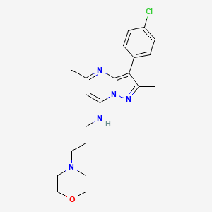 3-(4-chlorophenyl)-2,5-dimethyl-N-(3-morpholinopropyl)pyrazolo[1,5-a]pyrimidin-7-amine