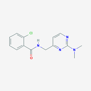 2-chloro-N-((2-(dimethylamino)pyrimidin-4-yl)methyl)benzamide