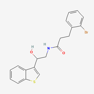B2519699 N-(2-(benzo[b]thiophen-3-yl)-2-hydroxyethyl)-3-(2-bromophenyl)propanamide CAS No. 2097916-68-0