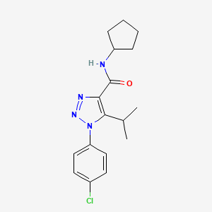 B2519700 1-(4-chlorophenyl)-N-cyclopentyl-5-isopropyl-1H-1,2,3-triazole-4-carboxamide CAS No. 940990-26-1
