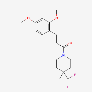 B2519721 1-(1,1-Difluoro-6-azaspiro[2.5]octan-6-yl)-3-(2,4-dimethoxyphenyl)propan-1-one CAS No. 2176069-87-5
