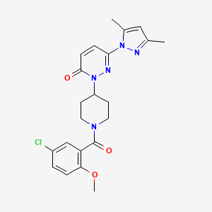 2-[1-(5-Chloro-2-methoxybenzoyl)piperidin-4-yl]-6-(3,5-dimethylpyrazol-1-yl)pyridazin-3-one