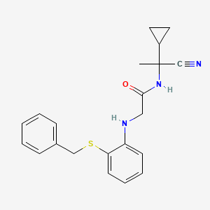 2-{[2-(benzylsulfanyl)phenyl]amino}-N-(1-cyano-1-cyclopropylethyl)acetamide
