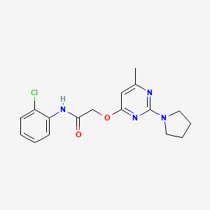 N-(2-chlorophenyl)-2-((6-methyl-2-(pyrrolidin-1-yl)pyrimidin-4-yl)oxy)acetamide