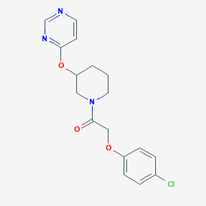 2-(4-Chlorophenoxy)-1-(3-(pyrimidin-4-yloxy)piperidin-1-yl)ethanone