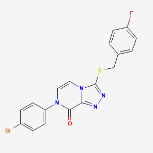 7-(4-bromophenyl)-3-((4-fluorobenzyl)thio)-[1,2,4]triazolo[4,3-a]pyrazin-8(7H)-one