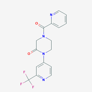 4-(Pyridine-2-carbonyl)-1-[2-(trifluoromethyl)pyridin-4-yl]piperazin-2-one