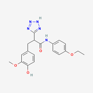 molecular formula C19H21N5O4 B2519783 N-(4-乙氧苯基)-3-(4-羟基-3-甲氧基苯基)-2-(2H-四唑-5-基)丙酰胺 CAS No. 483995-83-1