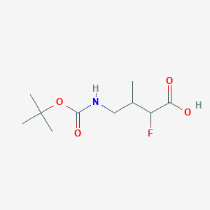 molecular formula C10H18FNO4 B2519784 2-氟-3-甲基-4-[(2-甲基丙烷-2-基)氧羰基氨基]丁酸 CAS No. 2287341-27-7