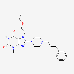 7-(2-Ethoxyethyl)-3-methyl-8-[4-(3-phenylpropyl)piperazin-1-yl]purine-2,6-dione