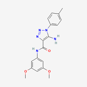5-amino-N-(3,5-dimethoxyphenyl)-1-(4-methylphenyl)-1H-1,2,3-triazole-4-carboxamide