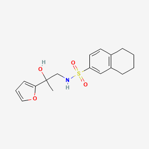 molecular formula C17H21NO4S B2519812 N-(2-(furan-2-yl)-2-hydroxypropyl)-5,6,7,8-tetrahydronaphthalene-2-sulfonamide CAS No. 1396874-48-8