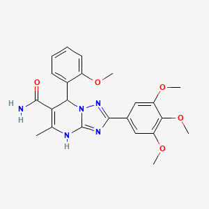 7-(2-Methoxyphenyl)-5-methyl-2-(3,4,5-trimethoxyphenyl)-4,7-dihydro-[1,2,4]triazolo[1,5-a]pyrimidine-6-carboxamide