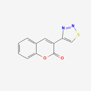 2H-1-Benzopyran-2-one, 3-(1,2,3-thiadiazol-4-yl)-