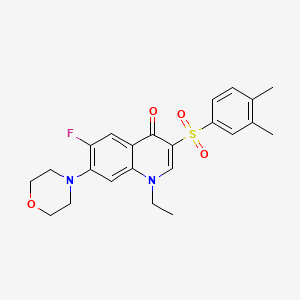 molecular formula C23H25FN2O4S B2519817 3-((3,4-二甲苯磺酰基)-1-乙基-6-氟-7-吗啉代喹啉-4(1H)-酮 CAS No. 892766-24-4