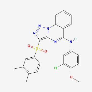 molecular formula C24H20ClN5O3S B2519819 N-(3-chloro-4-methoxyphenyl)-3-(3,4-dimethylphenyl)sulfonyltriazolo[1,5-a]quinazolin-5-amine CAS No. 872197-35-8