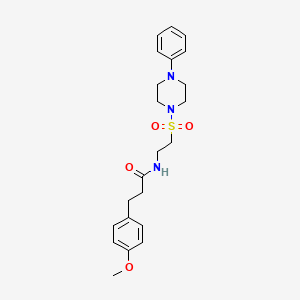 3-(4-methoxyphenyl)-N-(2-((4-phenylpiperazin-1-yl)sulfonyl)ethyl)propanamide
