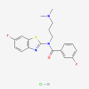 N-(3-(dimethylamino)propyl)-3-fluoro-N-(6-fluorobenzo[d]thiazol-2-yl)benzamide hydrochloride