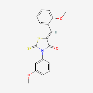 (Z)-5-(2-methoxybenzylidene)-3-(3-methoxyphenyl)-2-thioxothiazolidin-4-one