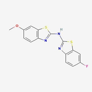 molecular formula C15H10FN3OS2 B2519832 N-(6-fluoro-1,3-benzothiazol-2-yl)-6-methoxy-1,3-benzothiazol-2-amine CAS No. 862975-50-6