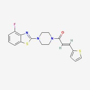 (E)-1-(4-(4-fluorobenzo[d]thiazol-2-yl)piperazin-1-yl)-3-(thiophen-2-yl)prop-2-en-1-one