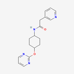 2-(pyridin-3-yl)-N-((1r,4r)-4-(pyrimidin-2-yloxy)cyclohexyl)acetamide