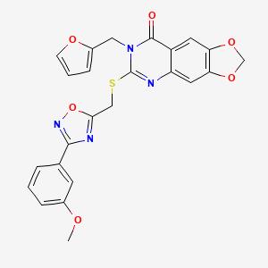 N-(2,5-dimethylphenyl)-2-[6-(4-methylphenyl)-2-(methylthio)-5,7-dioxo-6,7-dihydro[1,3]thiazolo[4,5-d]pyrimidin-4(5H)-yl]acetamide