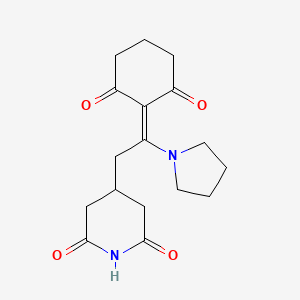 4-[2-(2,6-Dioxocyclohexylidene)-2-(pyrrolidin-1-yl)ethyl]piperidine-2,6-dione