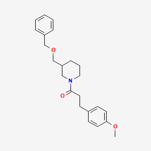 molecular formula C23H29NO3 B2519851 1-(3-((Benzyloxy)methyl)piperidin-1-yl)-3-(4-methoxyphenyl)propan-1-one CAS No. 1251562-55-6